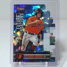 Rylan Bannon 2019 Bowman's Best Future Foundations Atomic Die-Cut SP Orioles 