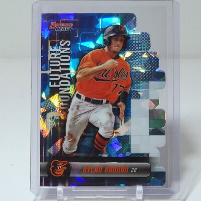 Rylan Bannon 2019 Bowman's Best Future Foundations Atomic Die-Cut SP Orioles 