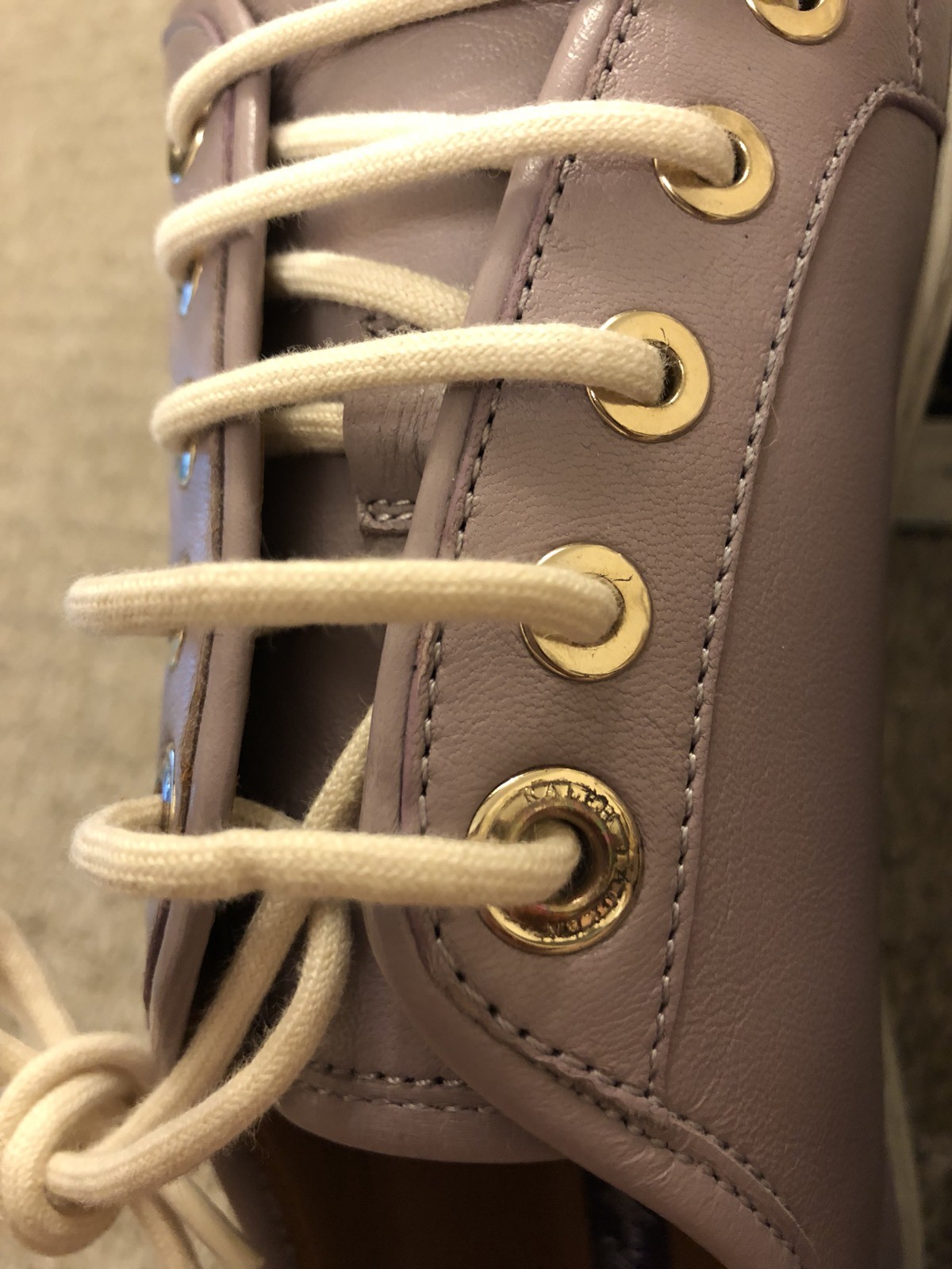 Authentic Ralph Lauren Leather Sneakers Purple Label Collection 37B RRP £395 NEW image 6
