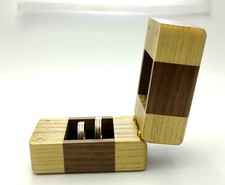 Wooden wedding ring box. Ring bearer box for wedding. Wood engagement ring box.