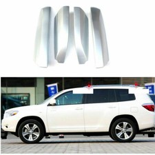 4silve Car Roof Rack Rails End Cover For Toyota Highlander 2008-2013