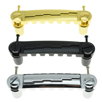 KAISH Chrome/ Black/ Gold Electric Guitar Wrap Around Bridge Tailpiece for LP JR