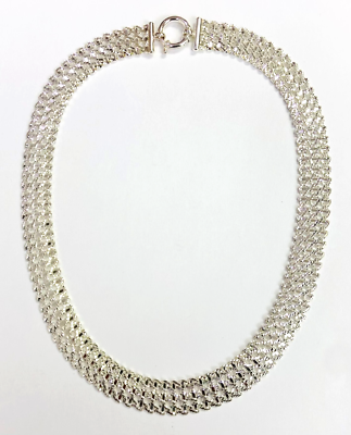#ad HSN Sevilla Sterling Silver Woven Tapestry Chain 18quot; Necklace $299.99