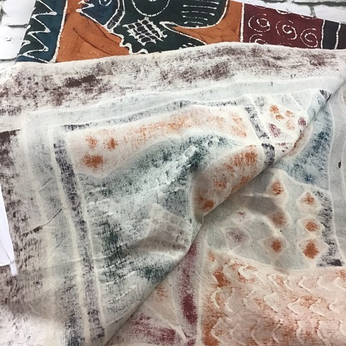 Earth-Tones Heavy Duty Fabric Tribal Printed Measures 49”X60” Sewing Crafting - Picture 6 of 6