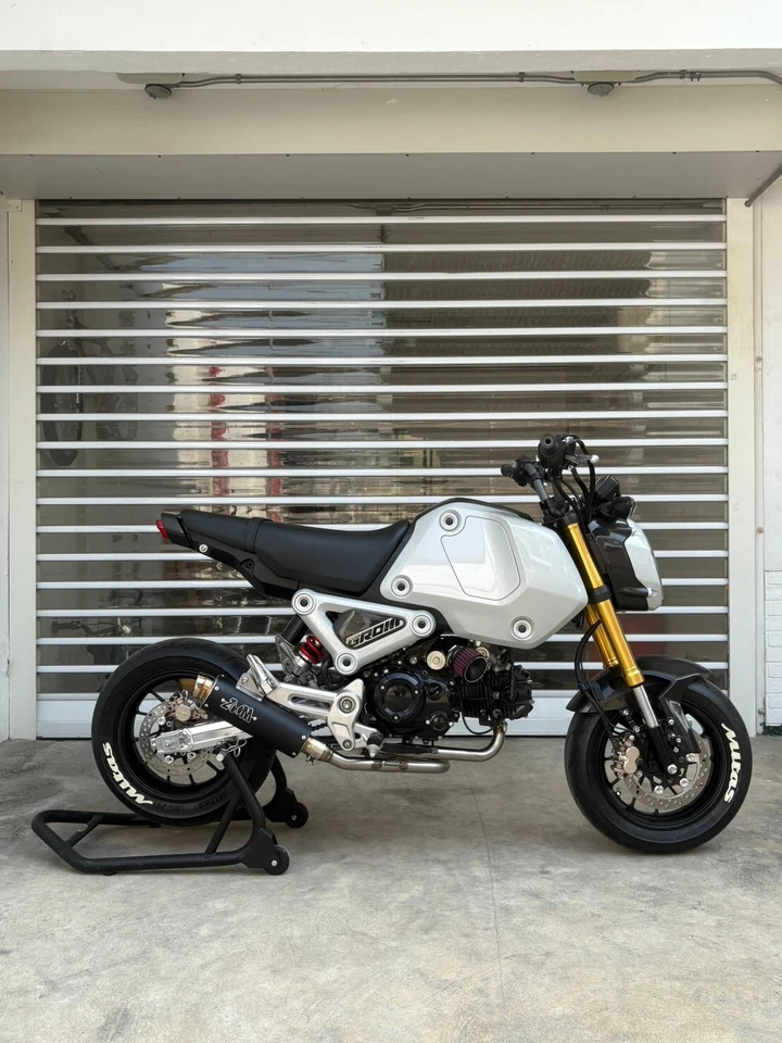 Escape ZoOM para Honda GROM 125 2022-2025 sistema completo montaje bajo bucle negro EE. UU. Foto 4 de 4