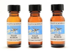 3 Sugar Blossom 1/2oz Premium Grade Scented Fragrance Oil Crazy Candles