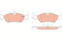 Trw GDB951 Bremsbelagsatz, Scheibenbremse FüR Chevrolet, Daewoo, Fso, Holden,