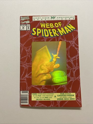 Web of Spider-Man #90 (Marvel Comics 1992) RARE GOLD (2nd Print) NEWSSTAND NM- - Picture 1 of 14