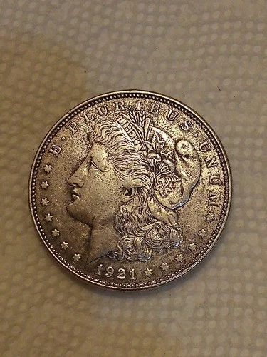 1921 D Morgan Silver Dollar $1 Coin Circulated 0.9 Fineness US Silver