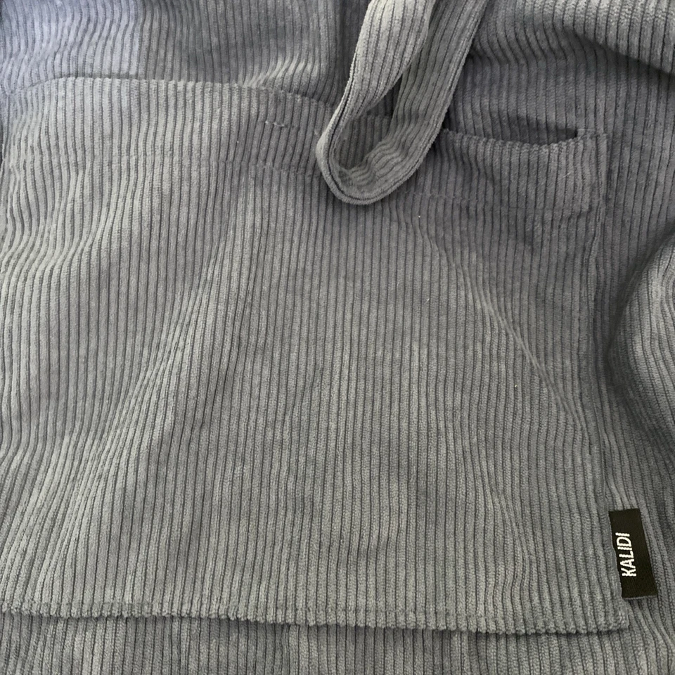 Bolso de Mano KALIDI Elegante Bosque Pana Gris Hombro Gran Capacidad Neutro Boho Foto 3 de 4