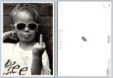 Funny Child Sunglasses Middle Finger Postcard Vivian Knox-Thompson Statics