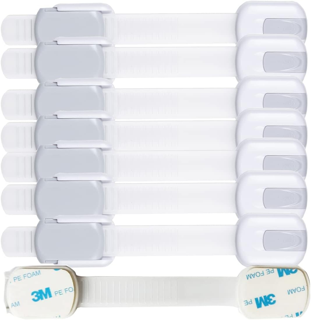 Child proof baby safety locks for cabinet locks extra 3m adhesive no screws for