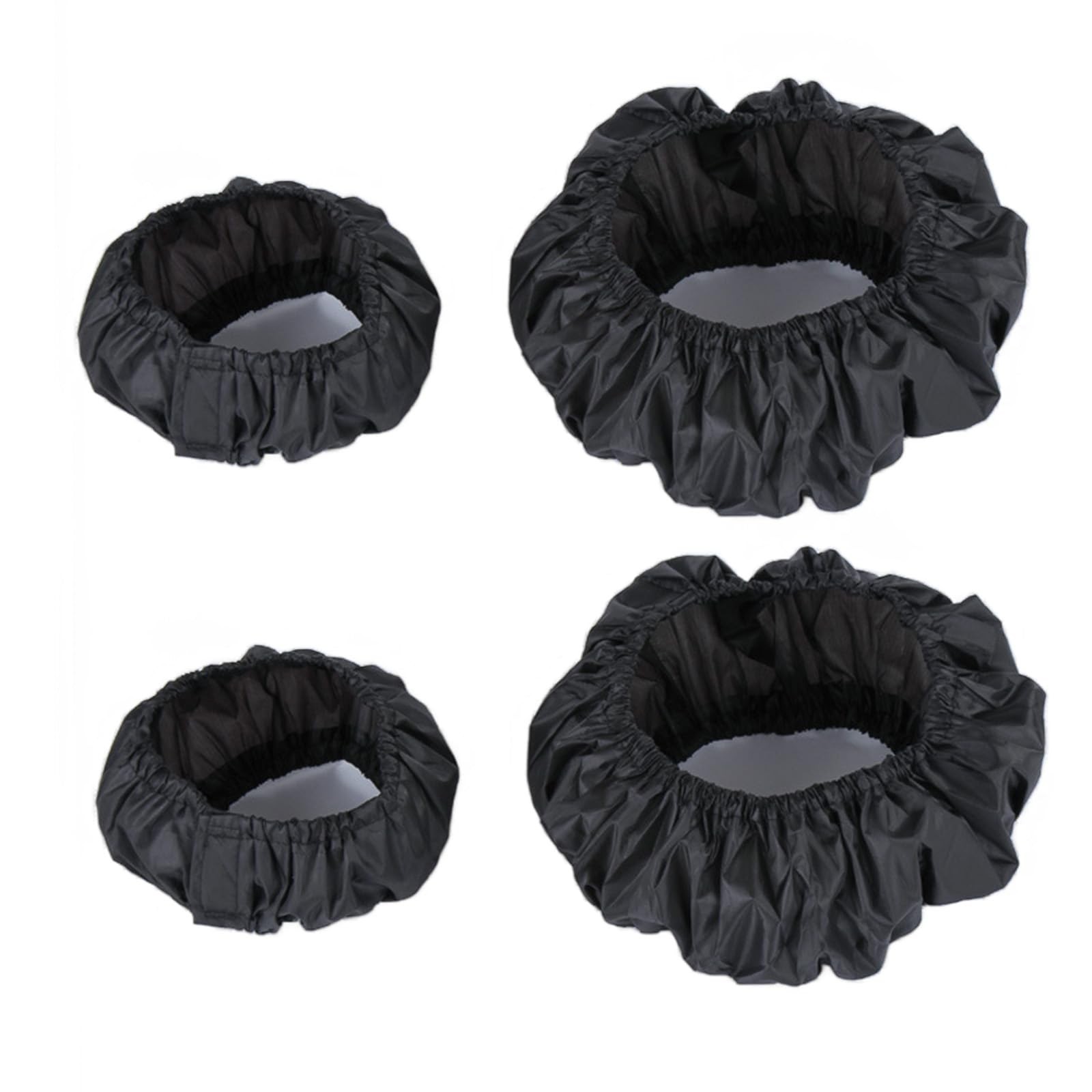 Housse de protection de roue de poussette en nylon robuste noir, lot de 4 pièces durables