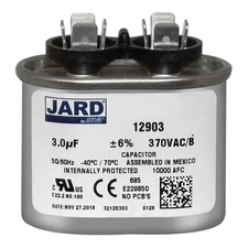 3 uf/MFD 370 VAC volts Oval Run Capacitor 50/60 Hz -Lot-1