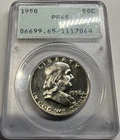 1958 Franklin Silver Half Dollar PCGS PR65 OGH Rattler 50C Coin 111 Serial G140