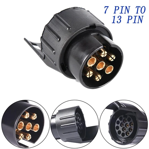 7 Bis 13 Pin Anhänger Caravan Abschleppen Steckdose Adapter Stecker Konverter - Picture 3 of 11