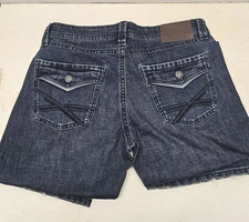 TK Axel Mens Slim Boot Cut Blue Denim Jeans Size 34x32 Button Rear Pockets