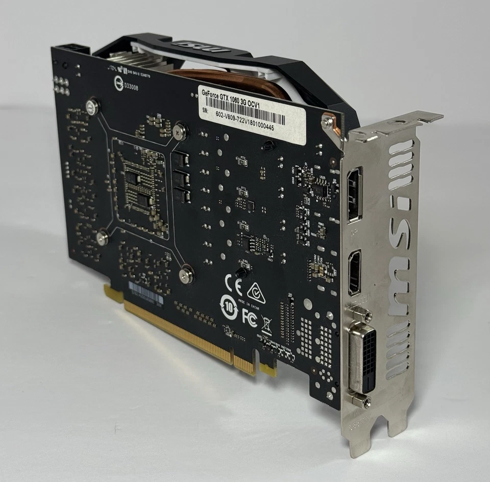 MSI GeForce GTX 1060 3GB GDDR5 Graphics Card Silver Black - Image 2 of 4