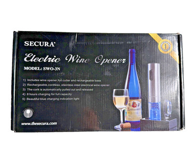 Secura Electric Wine Opener, Automatic Electric Wine Bottle Corkscrew Opener