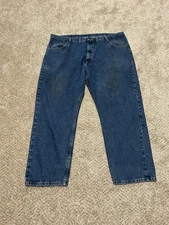 Wrangler Jeans Mens 44x30 Blue Straight Leg Western Cowboy USA