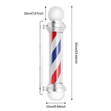 Barber Shop Pole Rotating Light Hair Salon Red/Blue/ White LED Stripes Sign Lamp