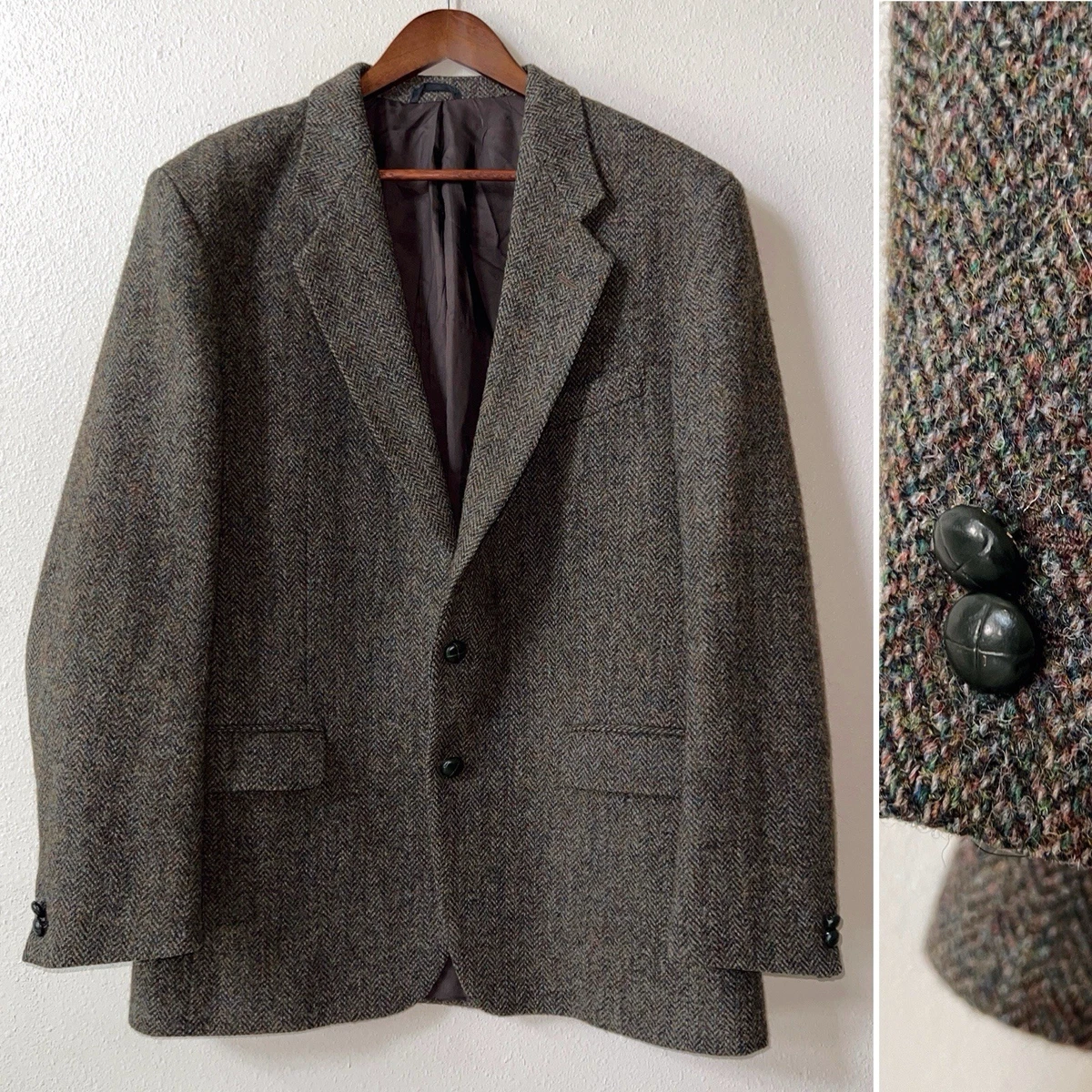 Vintage Harris Tweed Coat In Men's Coats & Jackets for sale - eBay