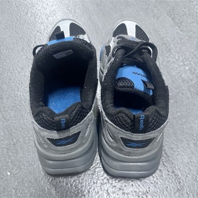 Reebok Men's Black Gray Blue Lace Up Low Top Athletic Sneakers