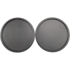 Set of 2 Nonstick Steel 10 Inch Personal Pizza Pans Gray