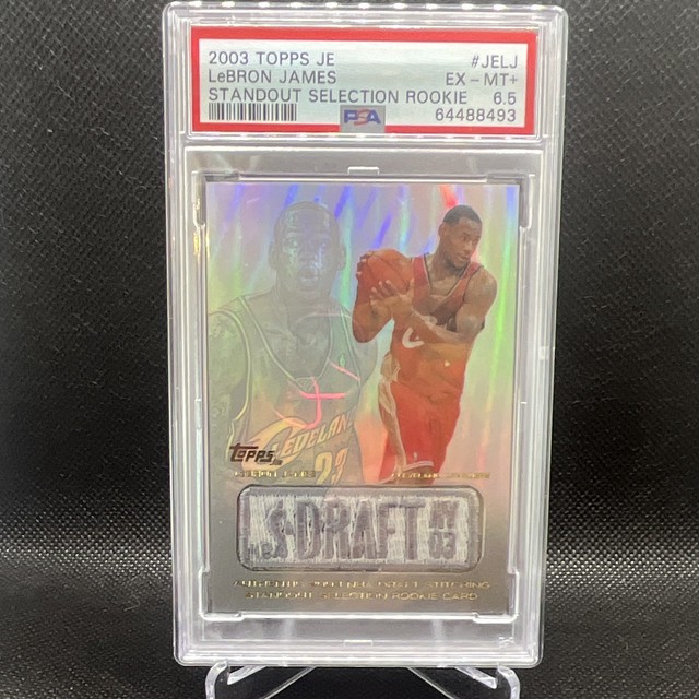Topps 2003-04 Jersey Edition LeBron James RC MEM #JE LJ Cavaliers PSA 6.5
