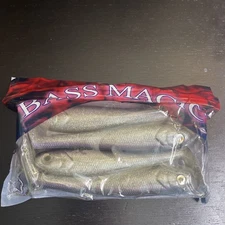 Luck E Strike Bass Magic 6.5” Swimbait Lures BM65-4-4 4pk Natural Shad NIP