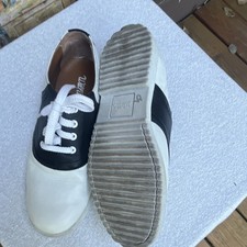 6 w Sattle shoes Willis Black White Tap Dance Shoes, Lace-Up, Classic Style