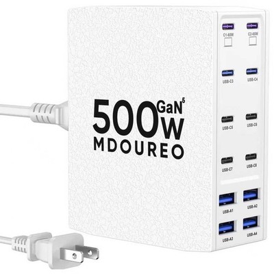 500W USB C Charger Block, 12-Port USB C Charging Station for Multiple Devices...