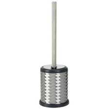 Self Closing Lid Holder Swirl Toilet Brush in Stainless Steel