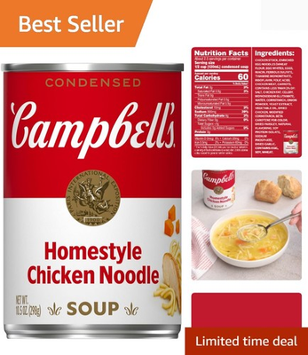 #ad #ad Campbell’s Homestyle Chicken Noodle Soup 10.5 Ounce Can for Comforting Meals $2.99