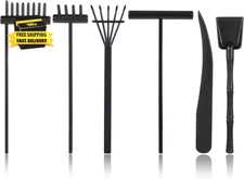 Mini Zen Garden Kit, 6 Pcs Zen Garden Rake Tools Sand Casting Kit, Sand Zen Gard