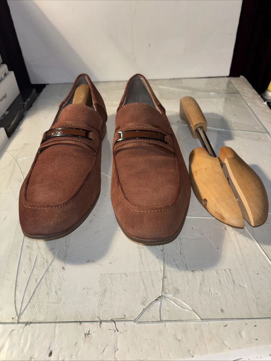 Calvin Klein Felix Mens 13M Red Suede Derby Lace Up Shoes F4022 Oxford Calvin Klein Oxford Red Dress Shoes for Men for sale | eBay main image 4
