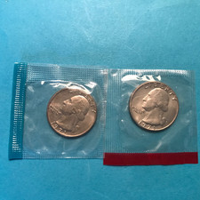 1971 P&D Washington Quarter   Unc  Mint Cello   FREE SHIP    **SEE PICS