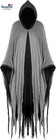 Grim Reaper Costume Adult Scary Horror Hooded Robe Halloween Cloak for Men Cospl