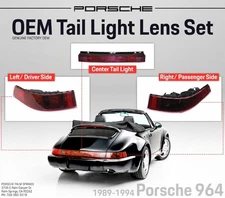 Genuine Porsche 911 964 C2 C4 Tail Light Lens Set 96463116001 **FEDEX SHIPPING**