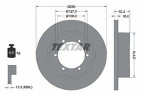 2 X Bremsscheibe Textar 92308500 FüR Nissan Cabstar