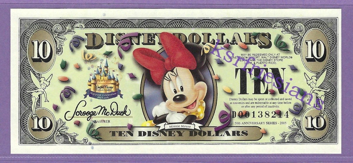 Minnie Mouse Disney Dollars (1968-Now) for sale | eBay