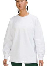Lululemon Perfectly Oversized Crew Graphic Sweatshirt Logo Wore Size 4