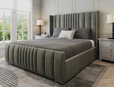 Ottoman Bed Upholstered Bed Frame Plush Velvet Gas Lift Double & King Size