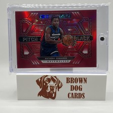2021-22 Panini Obsidian Anthony Edwards Pitch Black Electric Red Flood