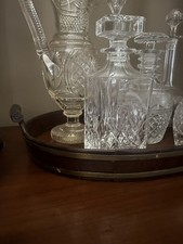 ANTIQUE WOODEN TRAY WITH BRASS BANDS