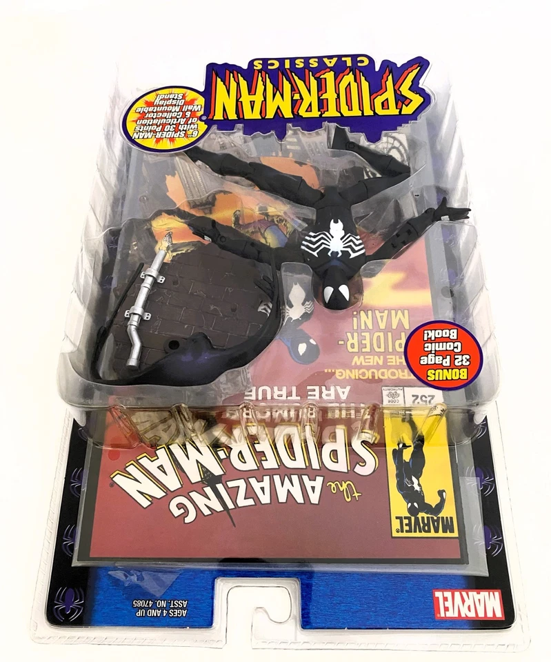 Amazing Spider-Man Black Costume Figure SPIDER-MAN Classics Marvel Toy Biz 2001 - Image 3 of 4