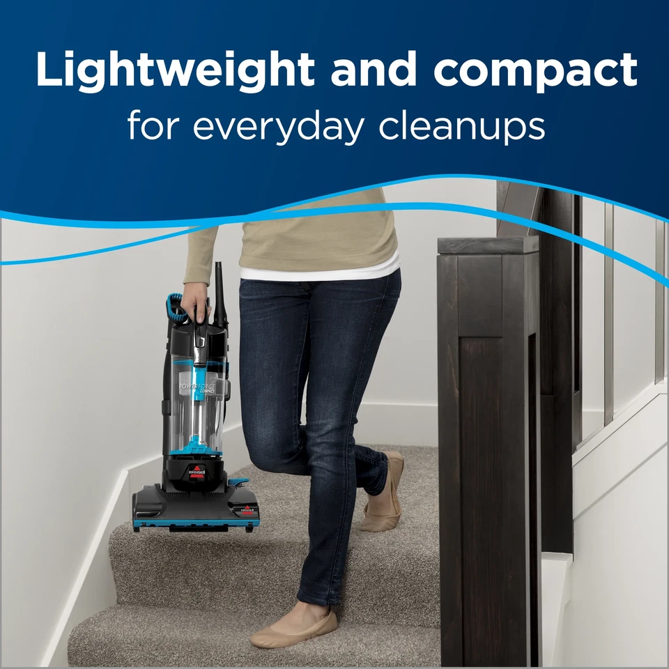 Modern Upright Vacuum Bagless Lightweight 2112 Blue Black for Carpet, Hard Floor - Image 3 of 4