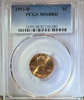 PCGS MS68RD 1993-D Lincoln Memorial Small Cent Denver Cert# 82106280 — photo 1