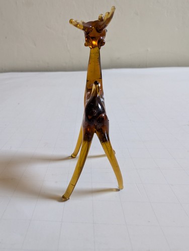Figuras miniatura de colección ámbar soplado a mano arte vidrio ciervo ciervo buck LEER - Imagen 8 de 21