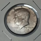 1967 Kennedy Half Dollar, 40% Silver, Circulated, Natural toning